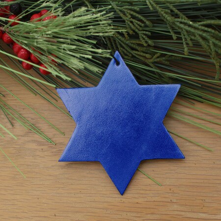 Dacasso Metallic Blue Star Ornament EI-2003
